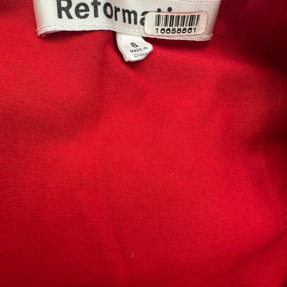 Reformation Red Bubble Hem Mini Dress SIZE 6 Cocktail Party Halter Designer $218 - Picture 10 of 11